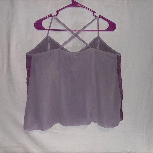 American Eagle Purple Lace Trim Women's Top sheer top layer - Picture 6 of 6